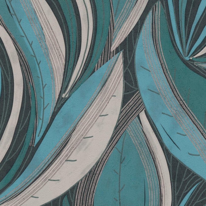 Виниловые обои на флизелиновой основе AS Creation Urban Garden Бирюзовый