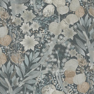 Виниловые обои на флизелиновой основе Erismann Secret Garden Erismann Бирюзовый