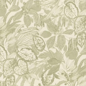 Виниловые обои на флизелиновой основе Rasch Novella Зеленый