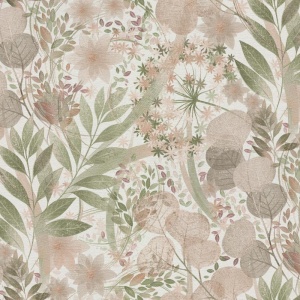 Виниловые обои на флизелиновой основе Erismann Secret Garden Erismann Персиковый