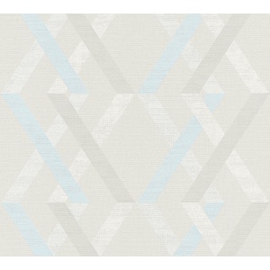 Виниловые обои на флизелиновой основе A.S.Creation Linen Style 36759-3 Серый-Голубой
