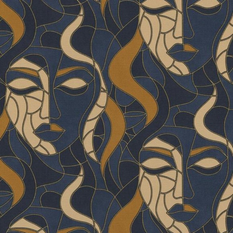 Виниловые обои на флизелиновой основе Grandeco Elle Decoration 4 Синий