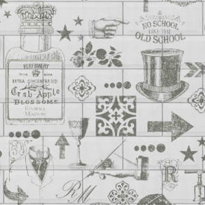 Виниловые обои на флизелиновой основе BN International Riviera Maison 2 Серый